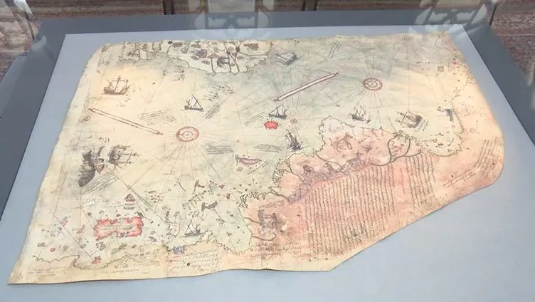 Piri Reis haritası yıllar sonra yeniden Topkapı Sarayı’nda! Ziyaretçi akınına uğradı