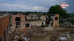 Rus ordusunun hedef aldığı okulun enkazı görüntülendi
