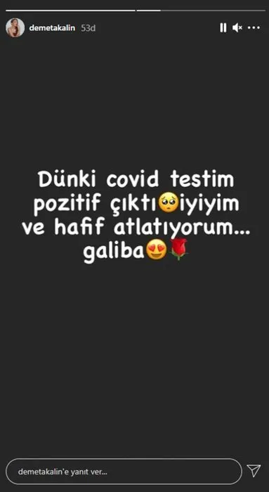 Eski eşi Okan Kurt'un ardından Demet Akalın da koronavirüse yakalandı!