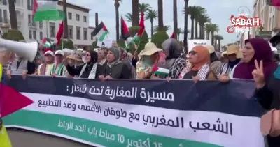 Fas’ta Filistin’e destek protestosu