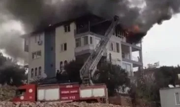 Alanya’da 3 katlı binada yangın çıktı #antalya