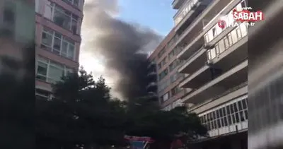 Beyoğlu’nda iş merkezinde yangın: Vatandaşlar kendini sokağa attı | Video
