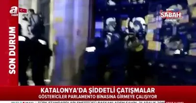 Katalanlar, İspanya’da parlamento binasını bastı!
