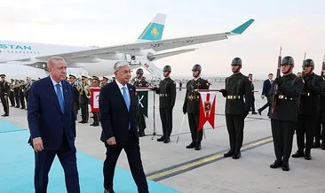 Kazakistan Cumhurbaşkanı Tokayev Ankara'da! Başkan Erdoğan havalimanında karşıladı #ankara