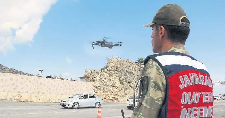 Trafik kazalarına karşı ‘drone’ ile uygulama