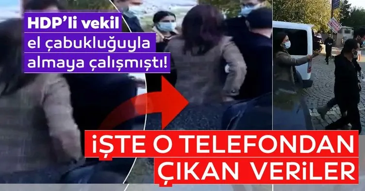 HDP’li vekil Nuran İmir’in, el çabukluğuyla aldığı telefondan terör örgütüne ait veriler çıktı