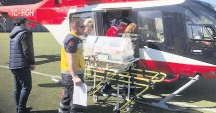 Abdullah bebeğe hava ambulansı