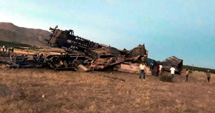 Yük treni raydan çıktı