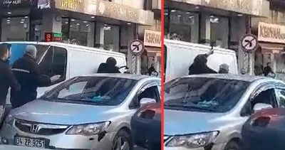 İstanbul trafiğinde baltalı dehşet: Kafasına kafasına vurdu!