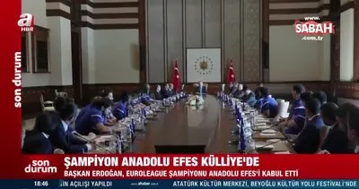 Cumhurbaşkanı Erdoğan, THY Avrupa Ligi şampiyonu Anadolu Efes’i kabul etti | Video