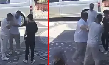 Edirne'de cani kuaför 12 yaşındaki çırağını sokak ortasında darp etti: O anlar kameraya yansıdı #edirne