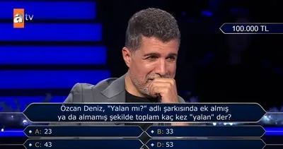 Kim Milyoner Olmak İster’de tarihi an: Özcan Deniz kendi şarkısında joker kullandı! Doğru cevap...