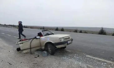Eskişehir’de korkunç kaza: Araba iki parçaya ayrıldı