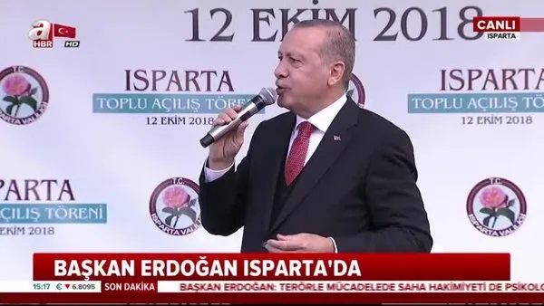 Cumhurbaşkanı Erdoğan, Isparta'da halka hitap etti