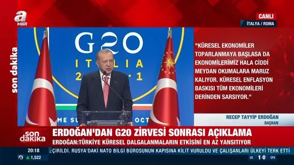 Başkan Erdoğan'dan G20'deki kritik görüşmelerle ilgili açıklama - 3