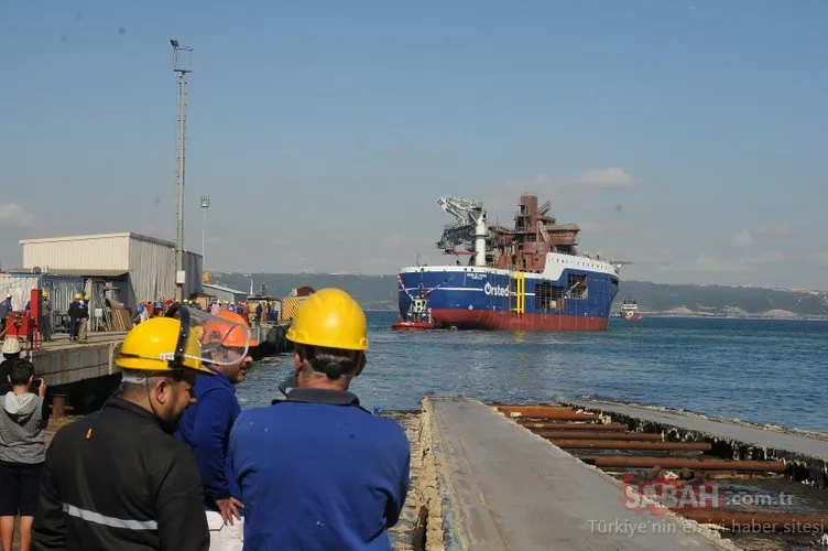 Yalova’da inşa edilen rüzgar türbini destek gemisi denize indirildi