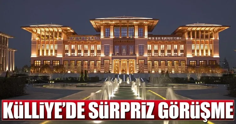 Külliye’de sürpriz Erdoğan-Yıldırım görüşmesi