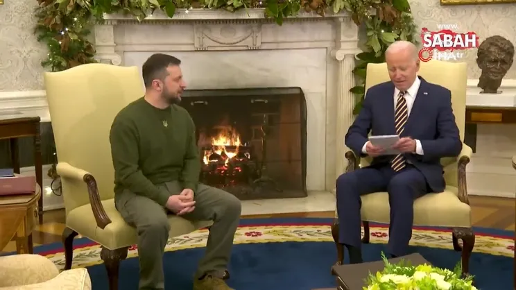Zelenskiy ve Biden arasındaki ikili görüşme başladı | Video