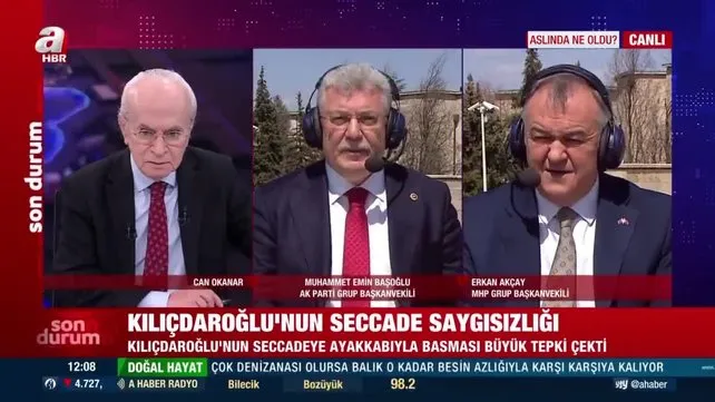 Kemal Kılıçdaroğlu'nun seccade saygısızlığına A Haber'de sert tepki: 