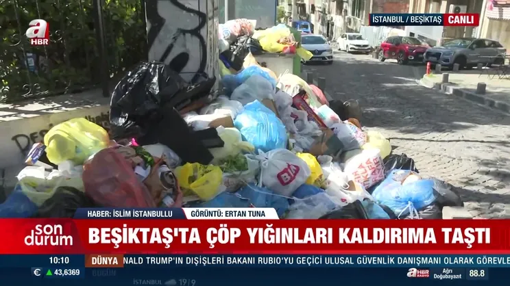 Beşiktaş'ta çöp yığınları oluştu: Sokakları ağır koku sardı! Peki çöpler neden toplanmıyor? | Video