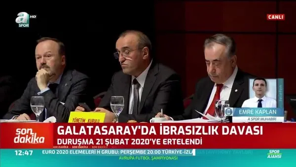 Galatasaray'ın ibrasızlık davasında duruşma 21 Şubat 2020'ye ertelendi