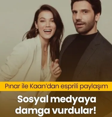 Pınar Deniz ve Kaan Urgancıoğlu’ndan esprili paylaşım! Sosyal medyaya damga vurdular!
