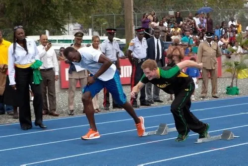 Prens Harry, Usain Bolt ile yarıştı