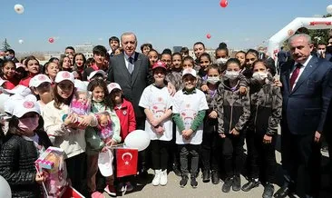 Başkan Erdoğan, Meclis’te çocuklarla sohbet etti