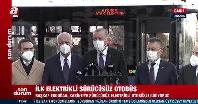 SON DAKİKA! Cumhurbaşkanı Erdoğan’dan 4. seviye sürücüsüz elektrikli otobüsü Atak Electric’le ilgili açıklama | Video