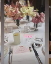 Pembe konsept, çiçekler ve sürpriz kutlama!