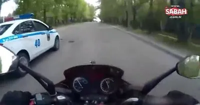 Polisten kaçan motosikletli şahıs böyle yakalandı!