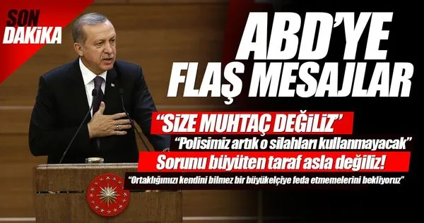 Erdoğan: ABD'nin, ortağını kendini bilmez büyükelçiye feda etmesi kabul edilemez