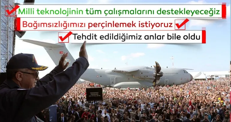 Başkan Erdoğan TEKNOFEST’te önemli mesajlar verdi!