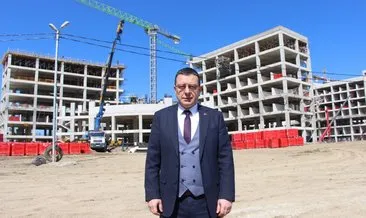Trabzon Şehir hastanesi inşaatı yükseliyor! Bu yıl sonunda açılacak: “Depreme karşı 762 sismik izolatörle korunacak” #trabzon