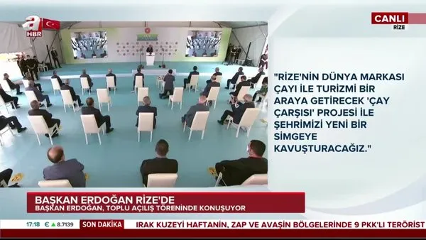 Başkan Erdoğan'dan Rize'de fındık ve çay alımı açıklaması | Video