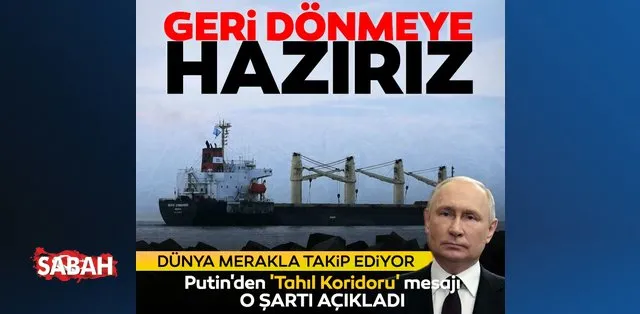 Vladimir Putin’den ‘Tahıl Koridoru’ mesajı! O şartı açıkladı: Geri dönmeye hazırız! Vladimir Putin’den ‘Tahıl Koridoru’ mesajı! O şartı açıkladı: Geri dönmeye hazırız!