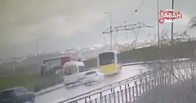 İETT otobüsünün kamyona çarptığı kaza kamerada: 5 yaralı | Video