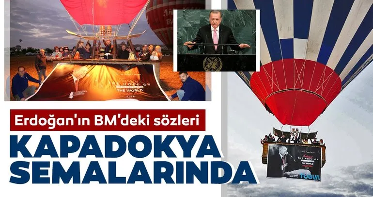 Erdoğanın BMdeki sözleri, Kapadokya semalarında