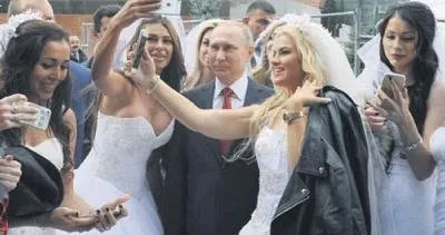 Putin’le selfie çeken gelinler ‘sahte’ çıktı