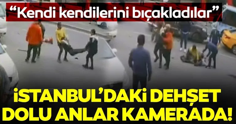 İstanbul’un göbeğinde meydan savaşı gibi kavga! Dehşet anları kameralara böyle yansıdı