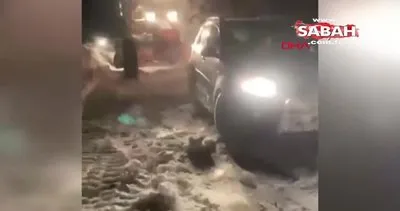 İnegöl ve İznik’te kar yağışı; Araçlar yolda mahsur kaldı | Video