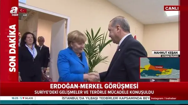 Cumhurbaşkanı Erdoğan ve Merkel arasında kritik görüşme