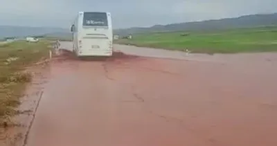 Dereler taştı, yollarda taşkınlar oluştu #kirikkale