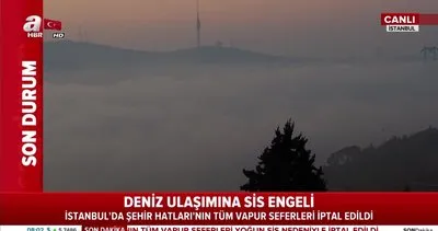 İstanbul’da yoğun sis... Sis yüzünden tüm Şehir Hatları seferleri iptal edildi!