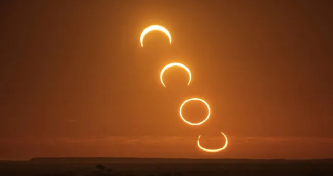 Batı Afrika’da Ateş Çemberi güneş tutulması!