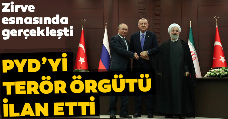 Erdoğan, Putin ve Ruhani zirvesi esnasında kritik gelişme! Esad PYD’yi ’terör örgütü’ ilan etti
