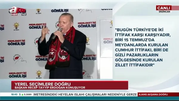 Başkan Erdoğan'dan Zillet İttifakı'na çok sert mesaj