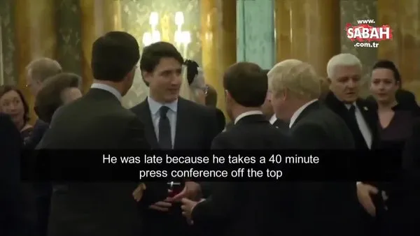 Macron, Johnson ve Trudeau Trump'ın dedikodusunu yaptığı görüntüler