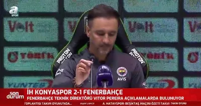 Vitor Pereira’dan Konyaspor maçı sonrası açıklamalar Ölümcül hatalar yaptık