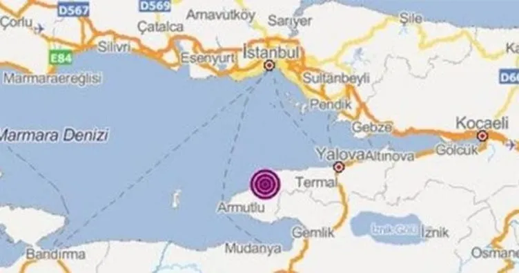 Marmara Denizi’nde 4.0 büyüklüğünde deprem